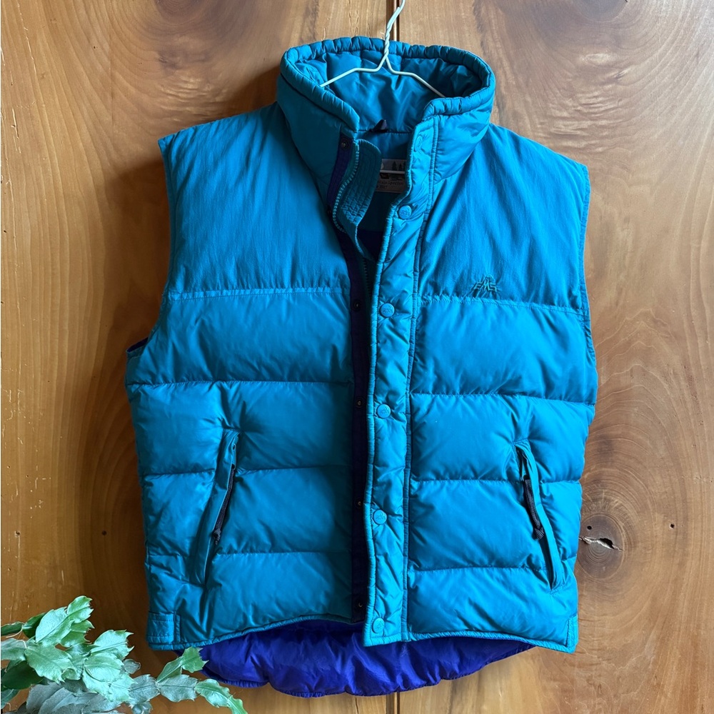 Eastern Mountain Sports Vintage Teal Puffer Vest 1980’s 1990’s